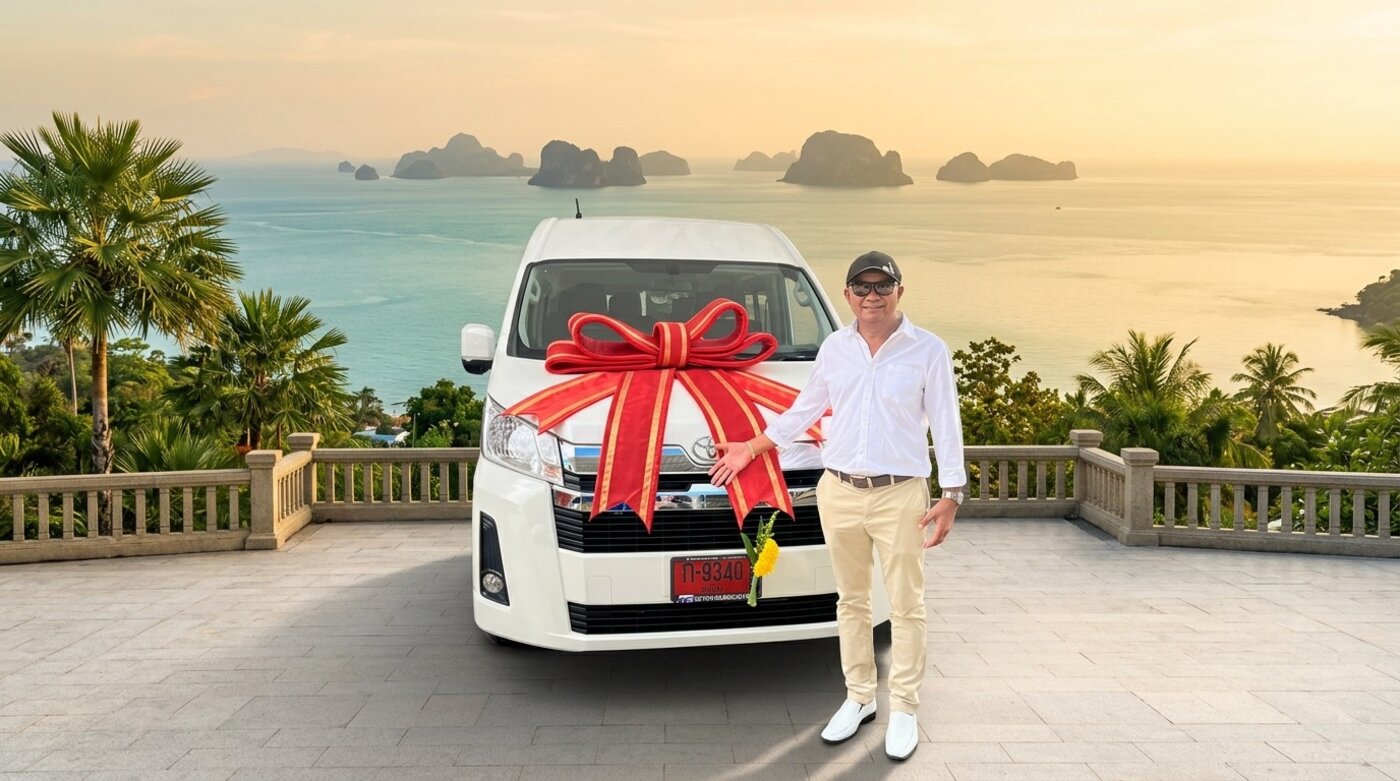Mr. Kung — private Phuket driver with Toyota HiAce minibus